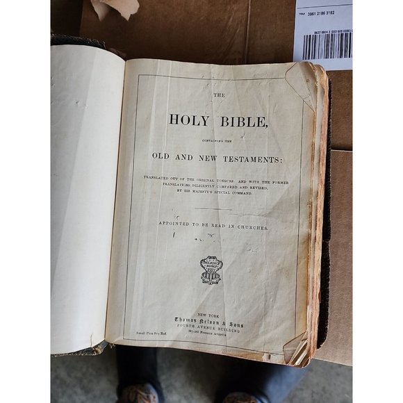 Antique Bible Nelson's Series Presented in 1915 - Picture 2 of 16
